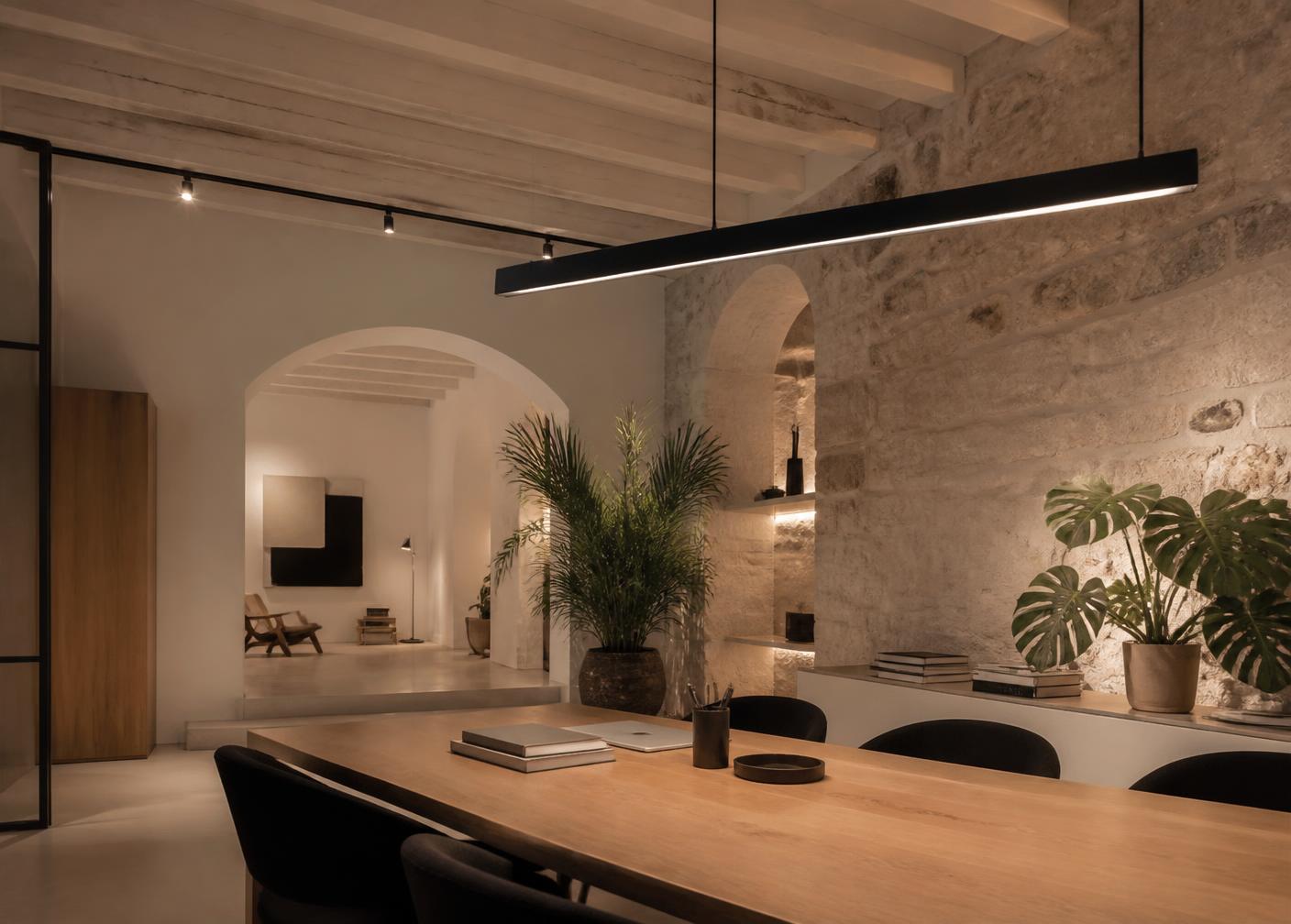 Modern creative studio space in a converted Dalmatian stone building